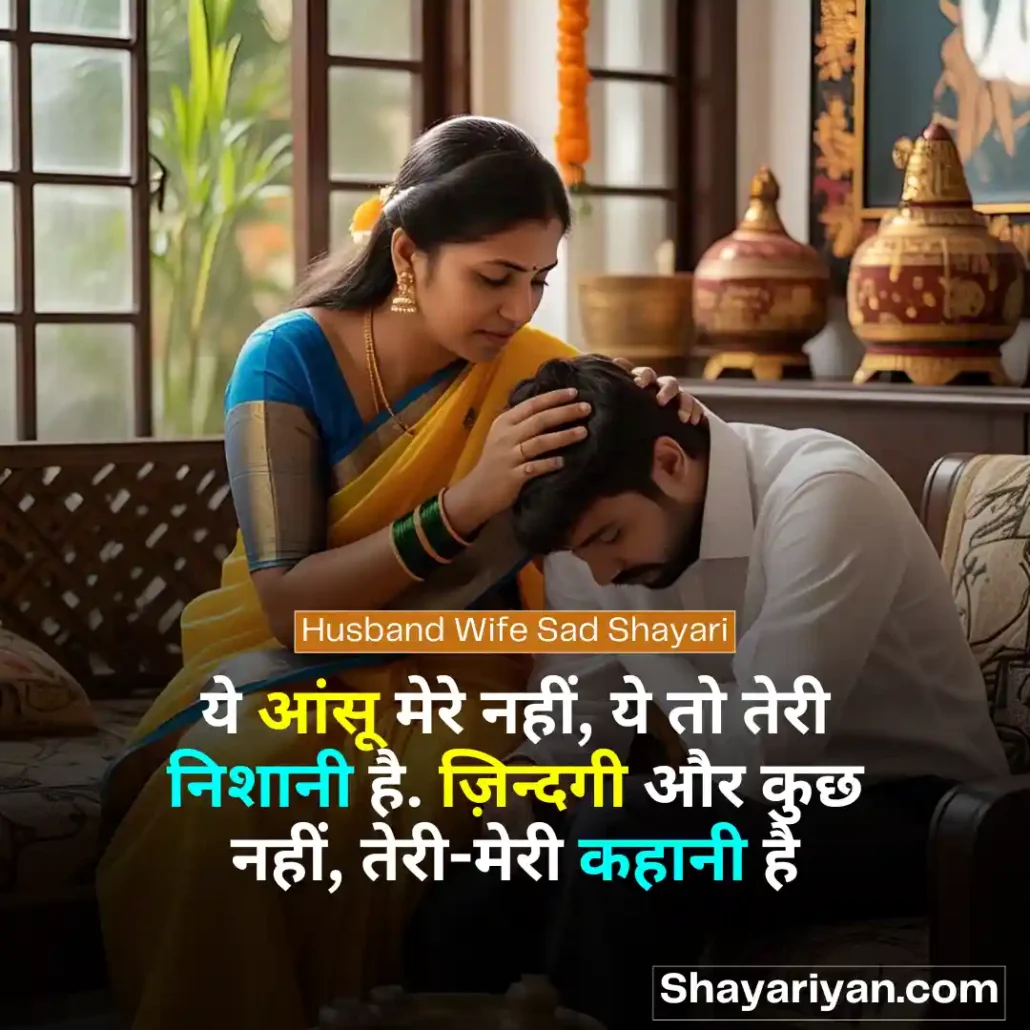 Husband Wife shayari in hindi 👩🏻❤️👨🏻 पति पत्नी शायरी Husband Wife Sad Shayari