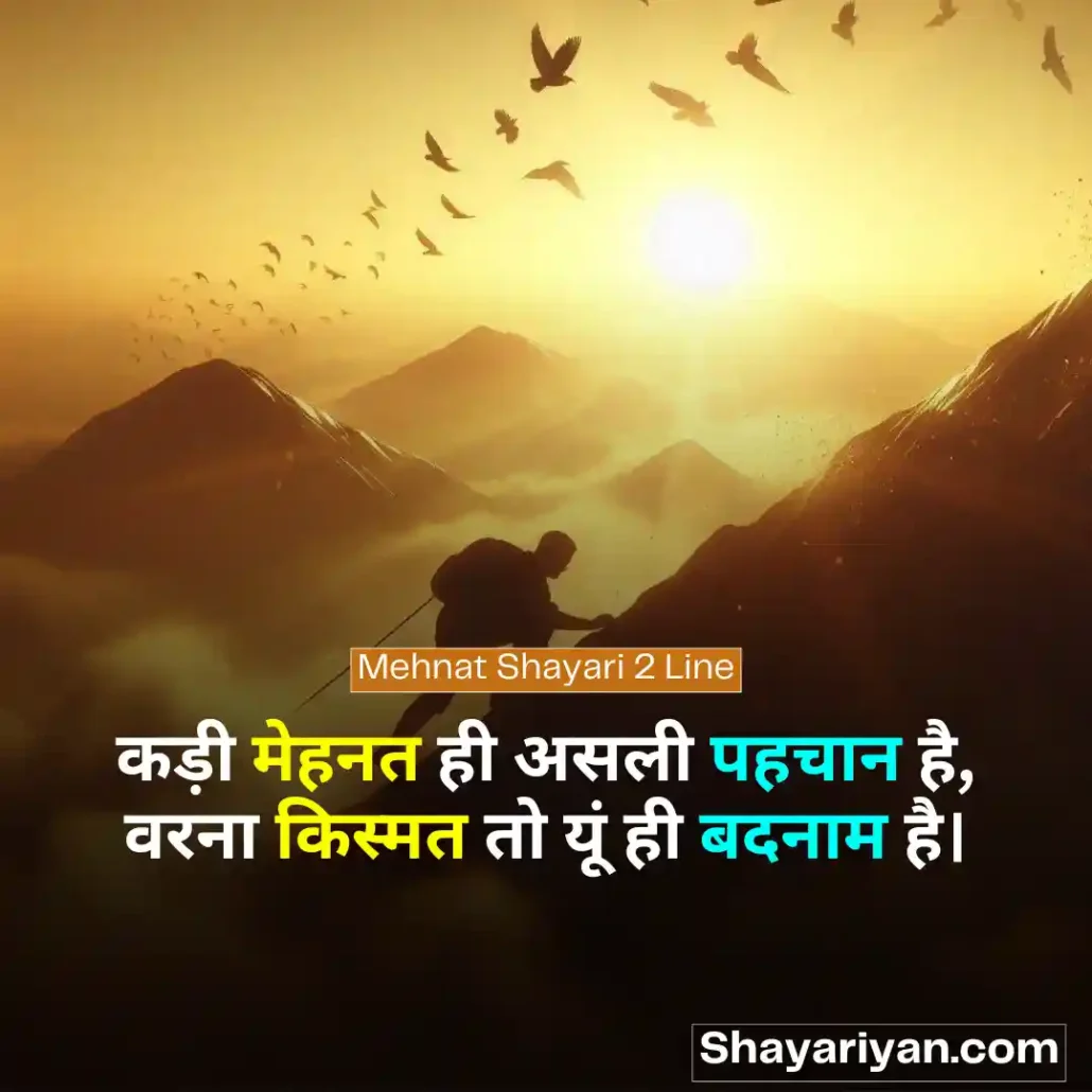Mehnat Shayari in hindi 🛠️ मेहनत शायरी Mehnat Shayari 2 Line